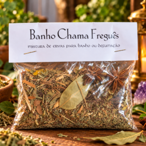 Banho Chama Freguês – mistura de ervas para banho ou defumação