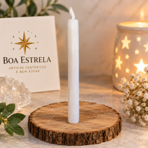 Vela Branca 15 cm – Vela para Oração e Rituais